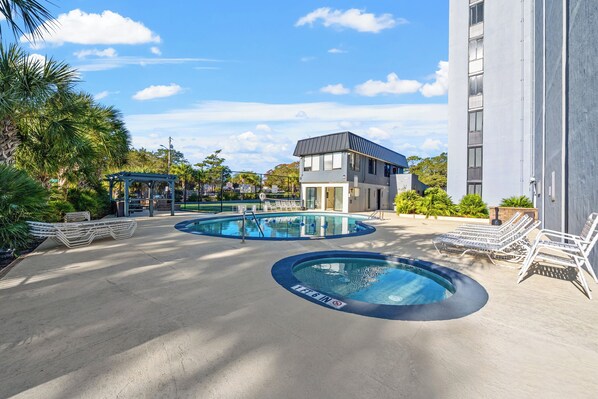 Indoor pool, outdoor pool