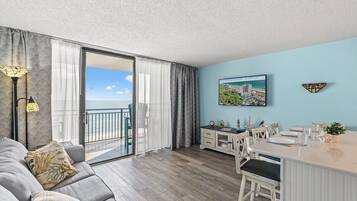 Condo, 1 Bedroom, Balcony, Oceanfront (1713) | Living area | TV