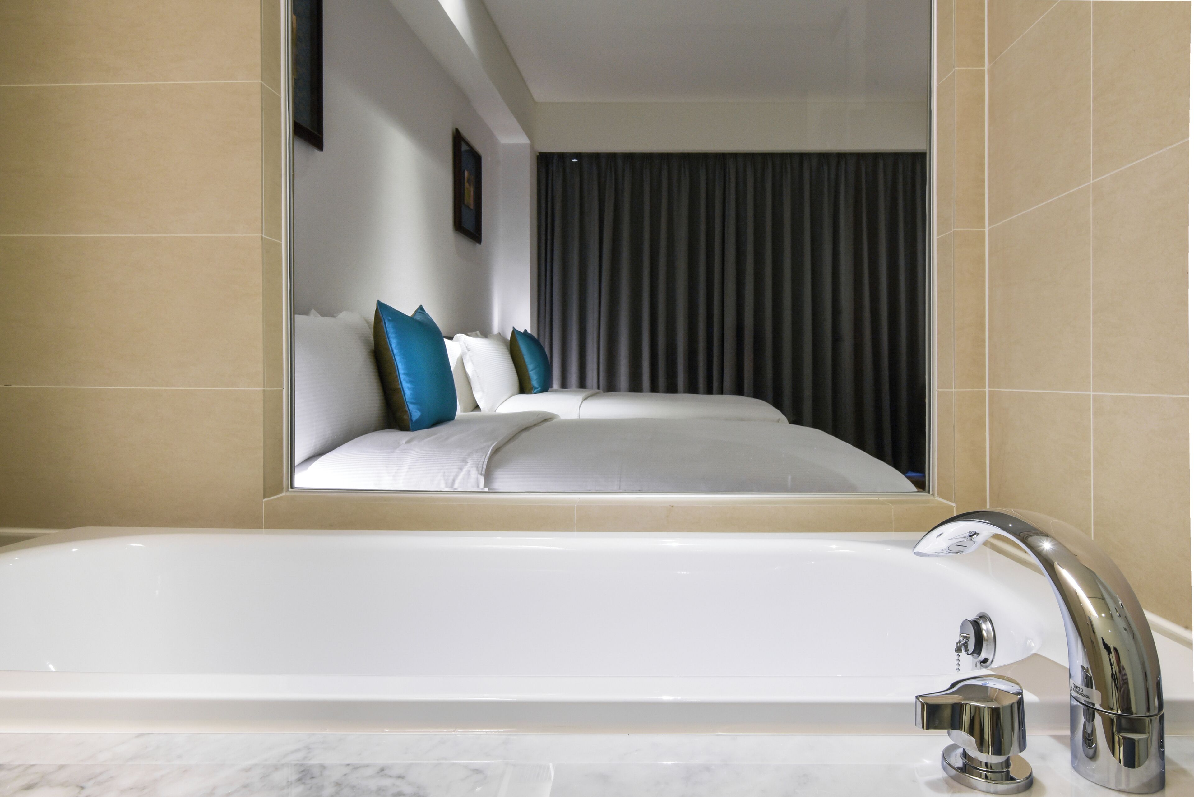 hair dryer, slippers, towels, shampoo