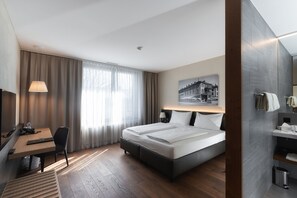 Double Room | Premium bedding, down duvets, in-room safe, desk - Hotel one66 (St. Gallen)
