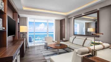 50-inch flat-screen TV with cable channels, TV, pay movies