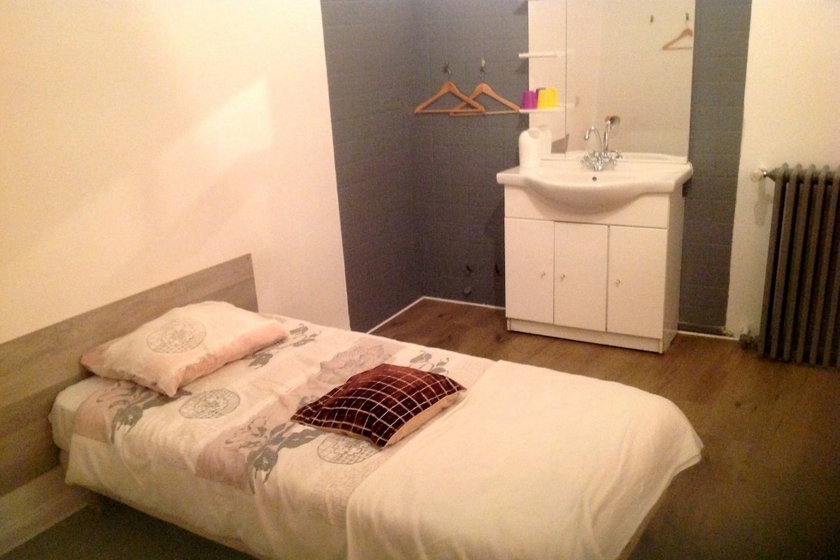 Twin kamer, gedeelde badkamer | Gratis babybedden, gratis wifi