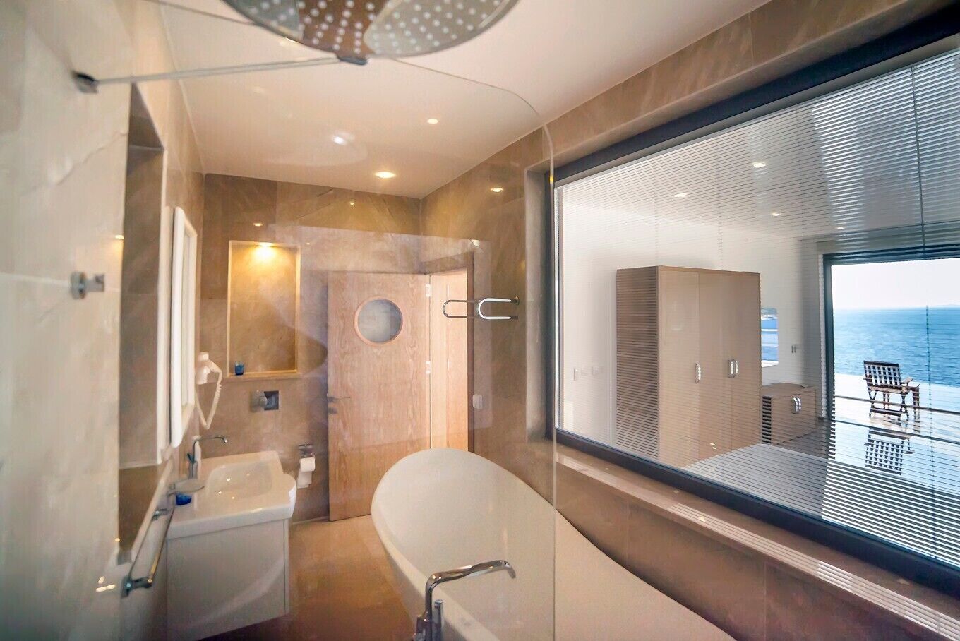 luxury villa | bathroom | hair dryer, bathrobes, slippers, bidet