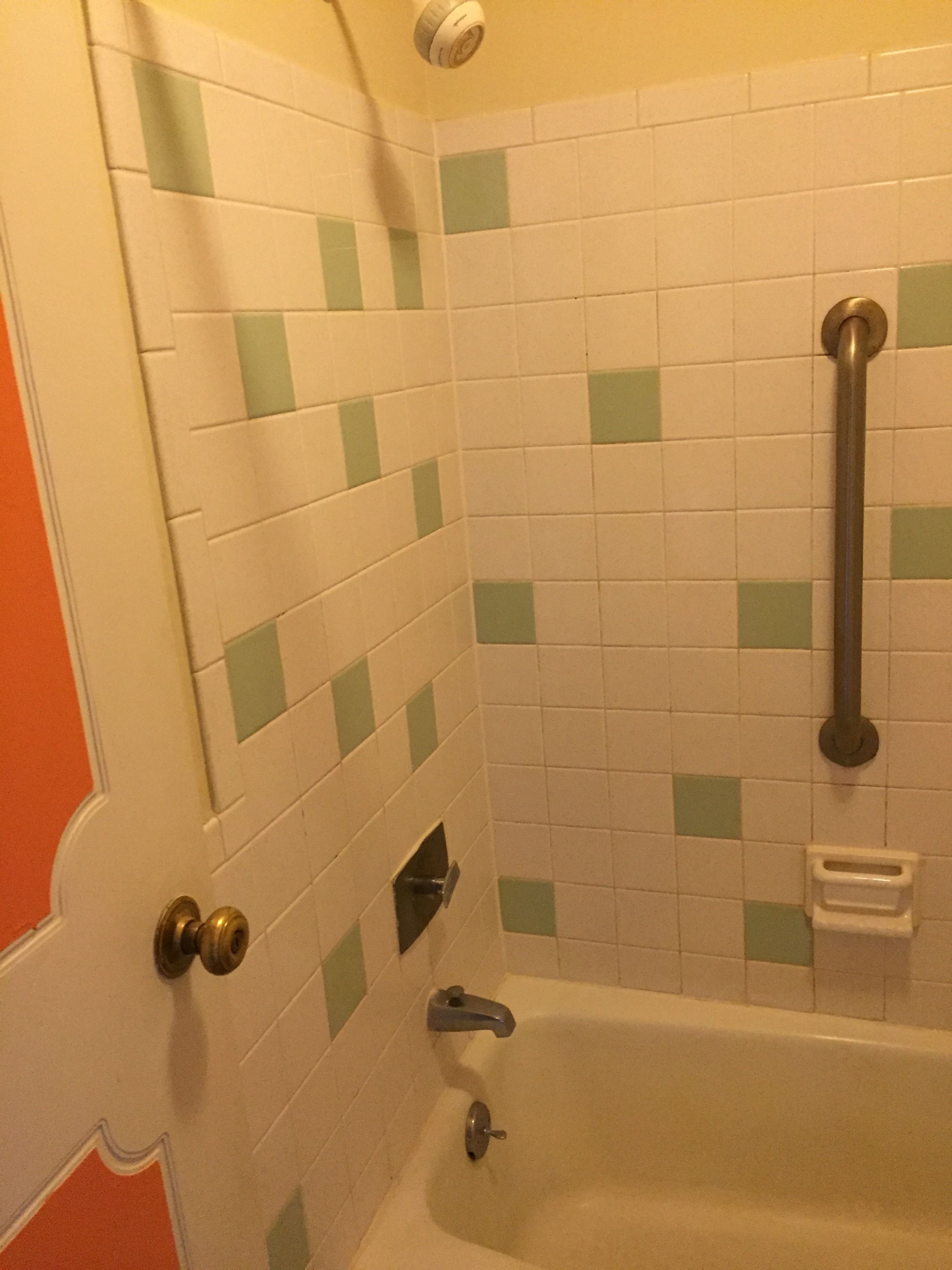 Combined shower/tub, free toiletries, hair dryer