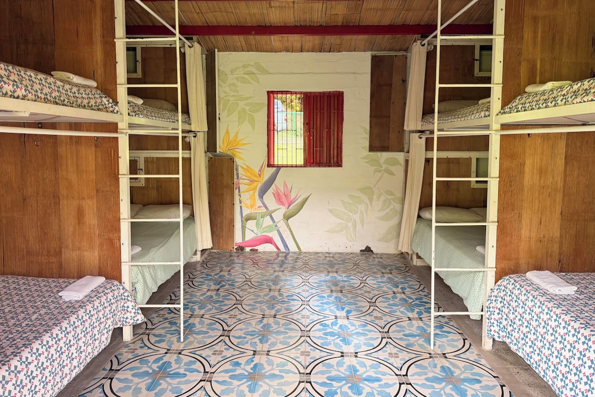 Economy Shared Dormitory, Mixed Dorm, Shared Bathroom, Garden View | Premium bedding, in-room safe, individually decorated