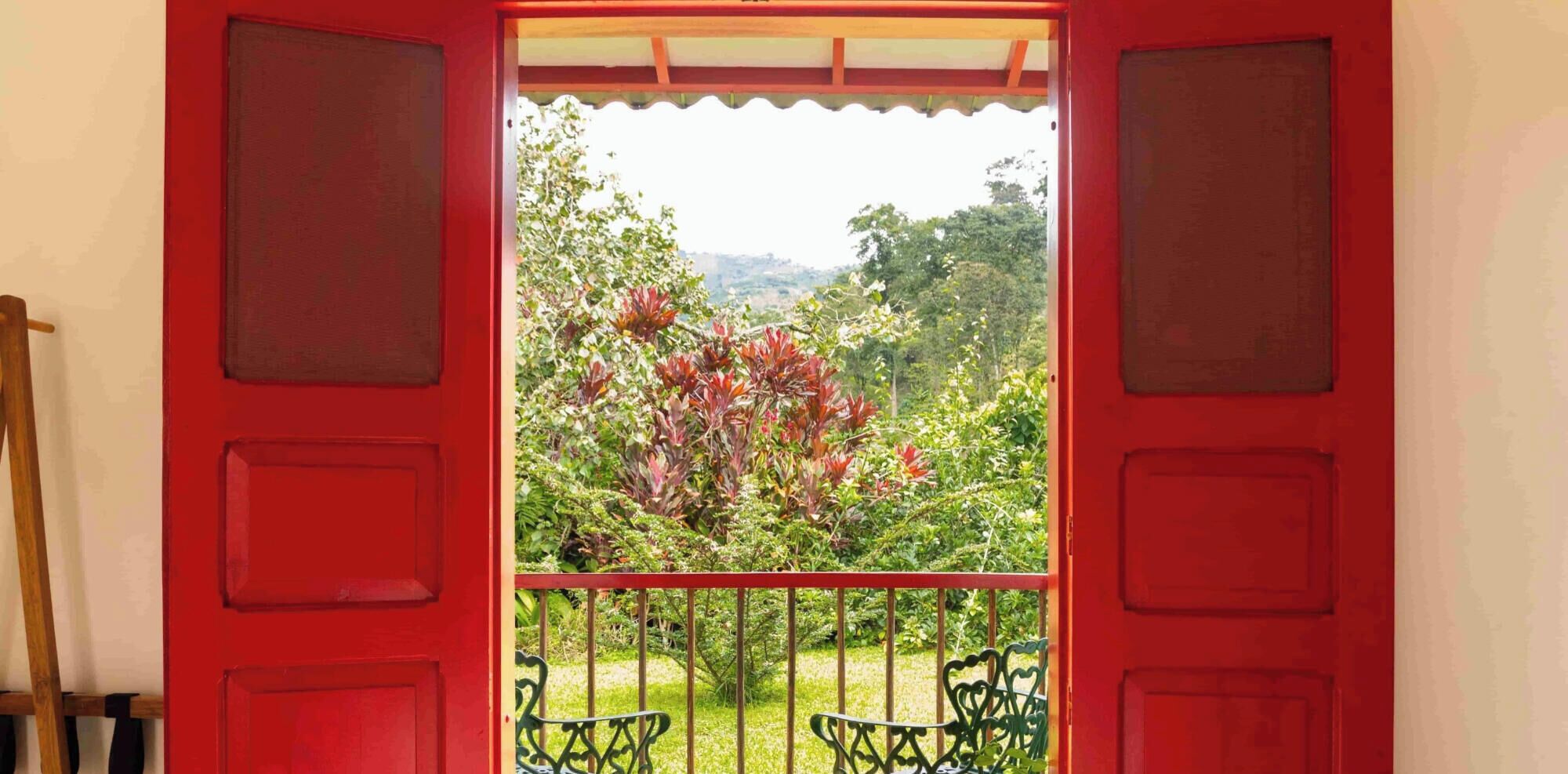 Place Guaxupe COFFEE LODGE, with 1 double bed or 2 singles, private bathroom, garden views | Balcony