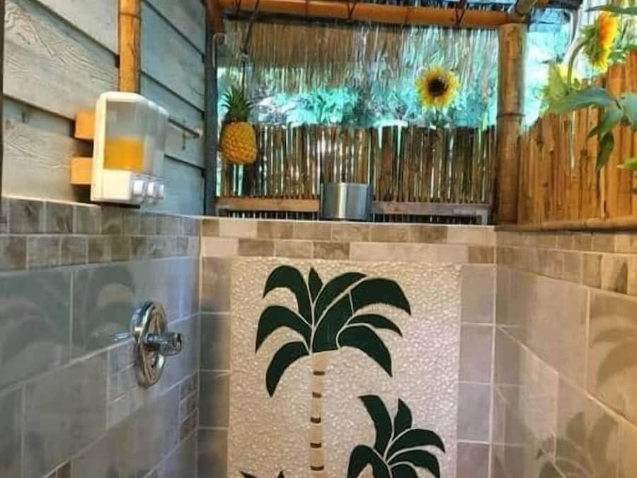 Budget Double Room Cabin | Bathroom shower