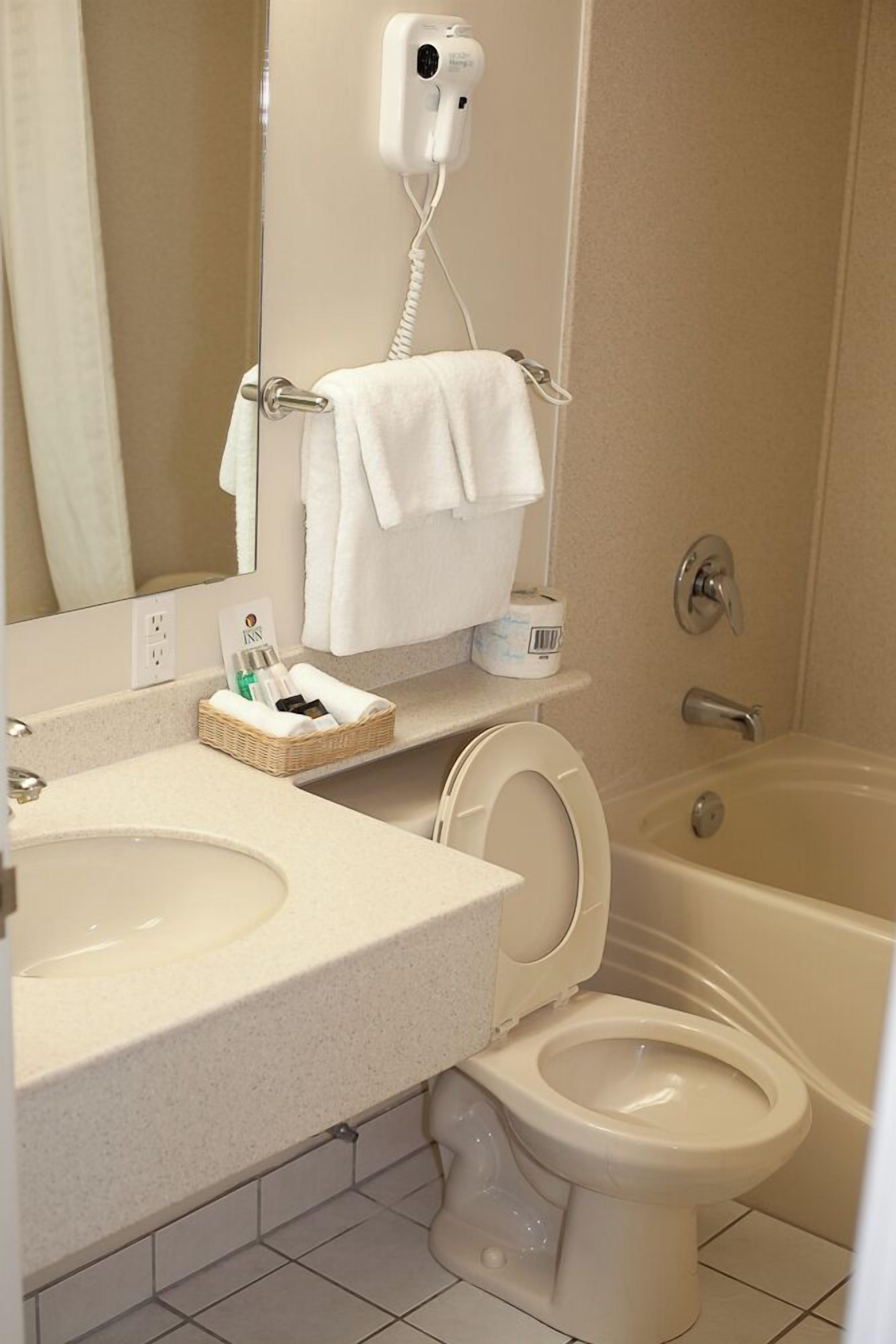 executive room, 1 king bed | bathroom | combined shower/bathtub, free toiletries, towels