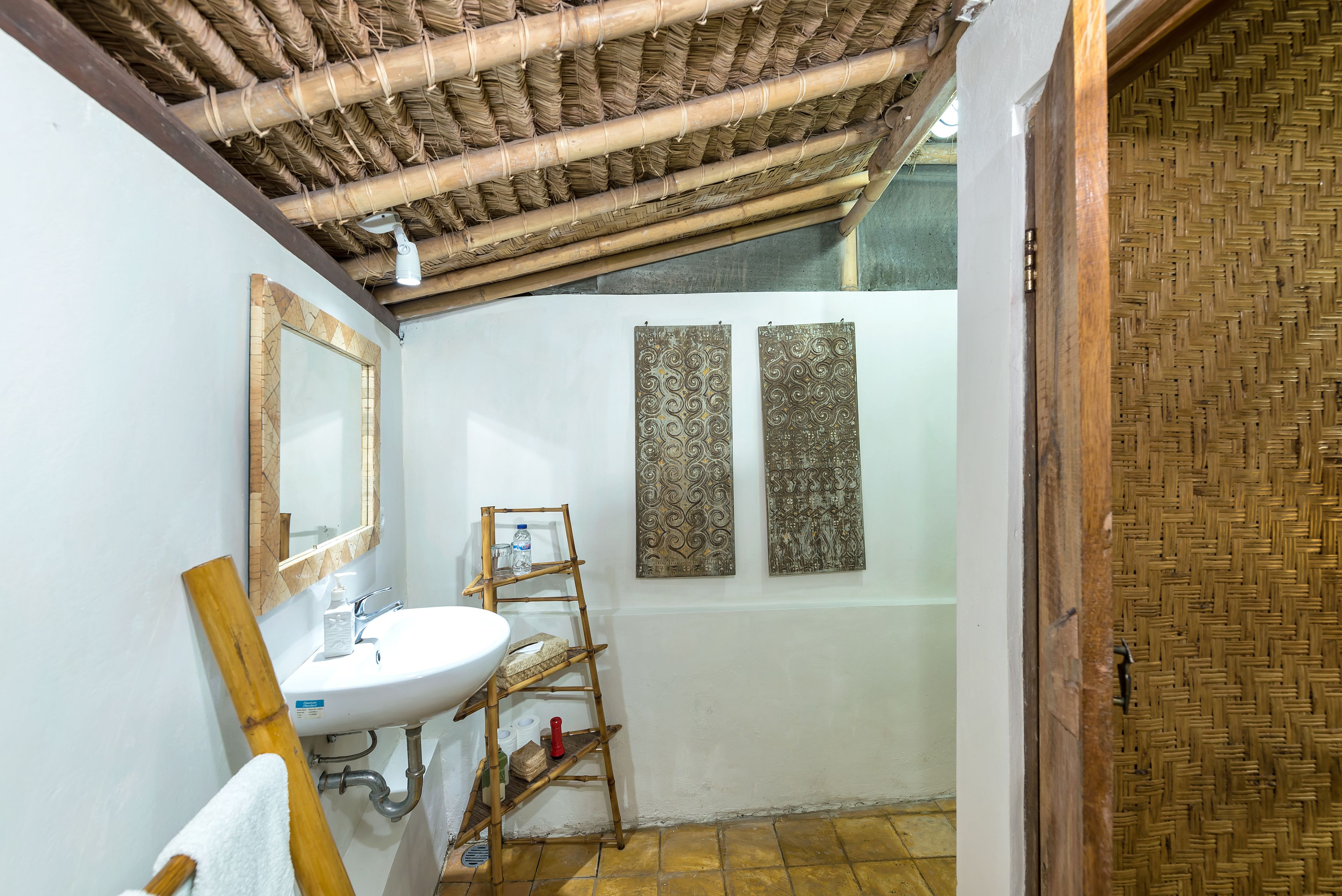 villa, garden view | bathroom | shower, free toiletries, hair dryer, towels