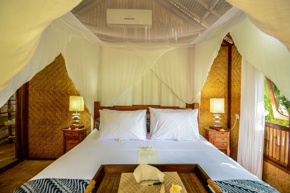 1 habitación y ropa de cama de alta calidad