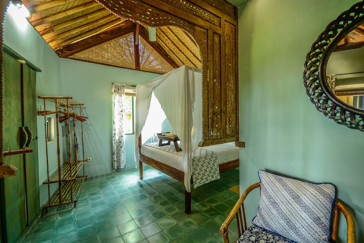 1 habitación y ropa de cama de alta calidad