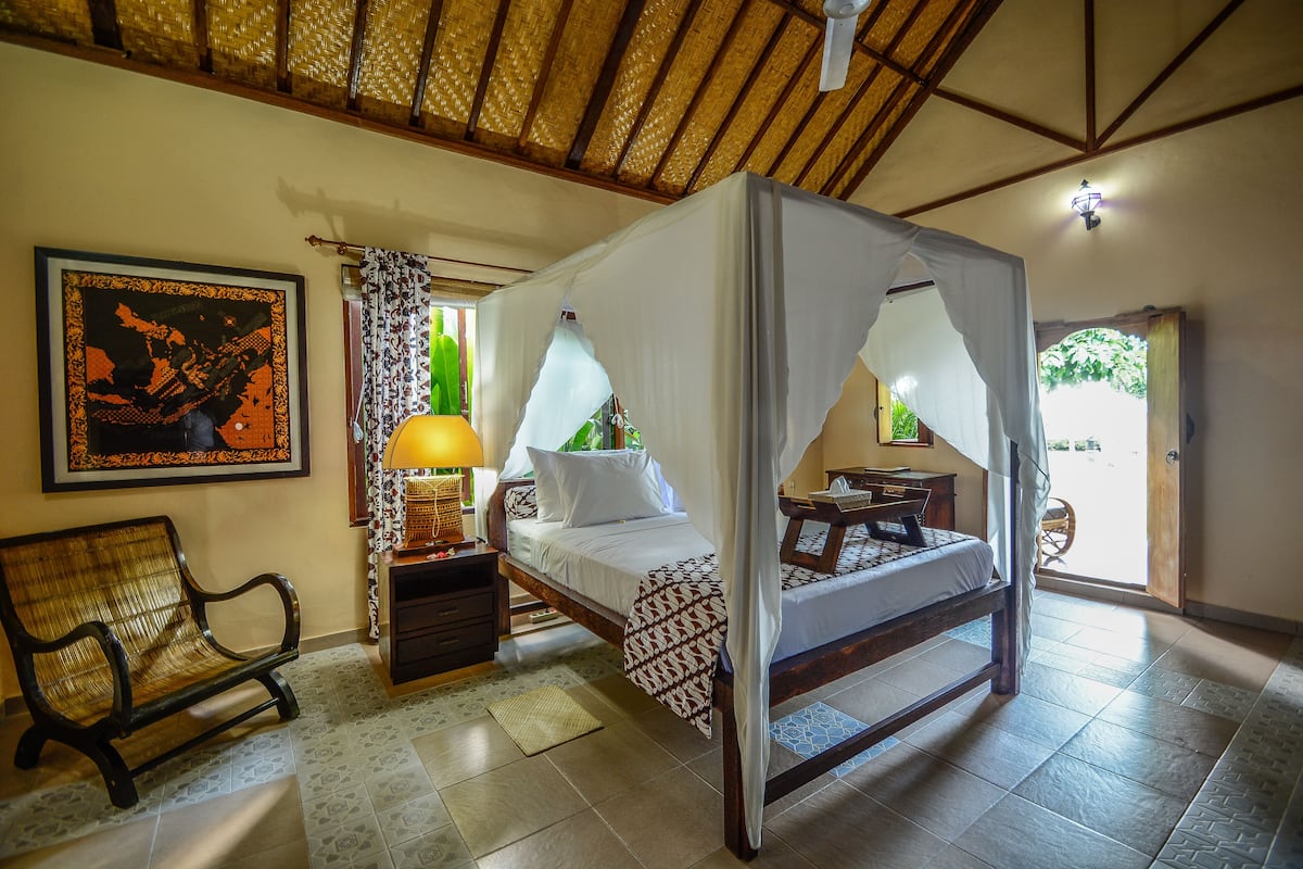 1 habitación y ropa de cama de alta calidad