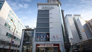 A modern hotel building with the name "ZENITH HOTEL" prominently displayed. - Zenith Hotel (Bucheon)