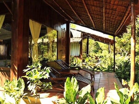 Terrace/patio. Mekong Ecolodge