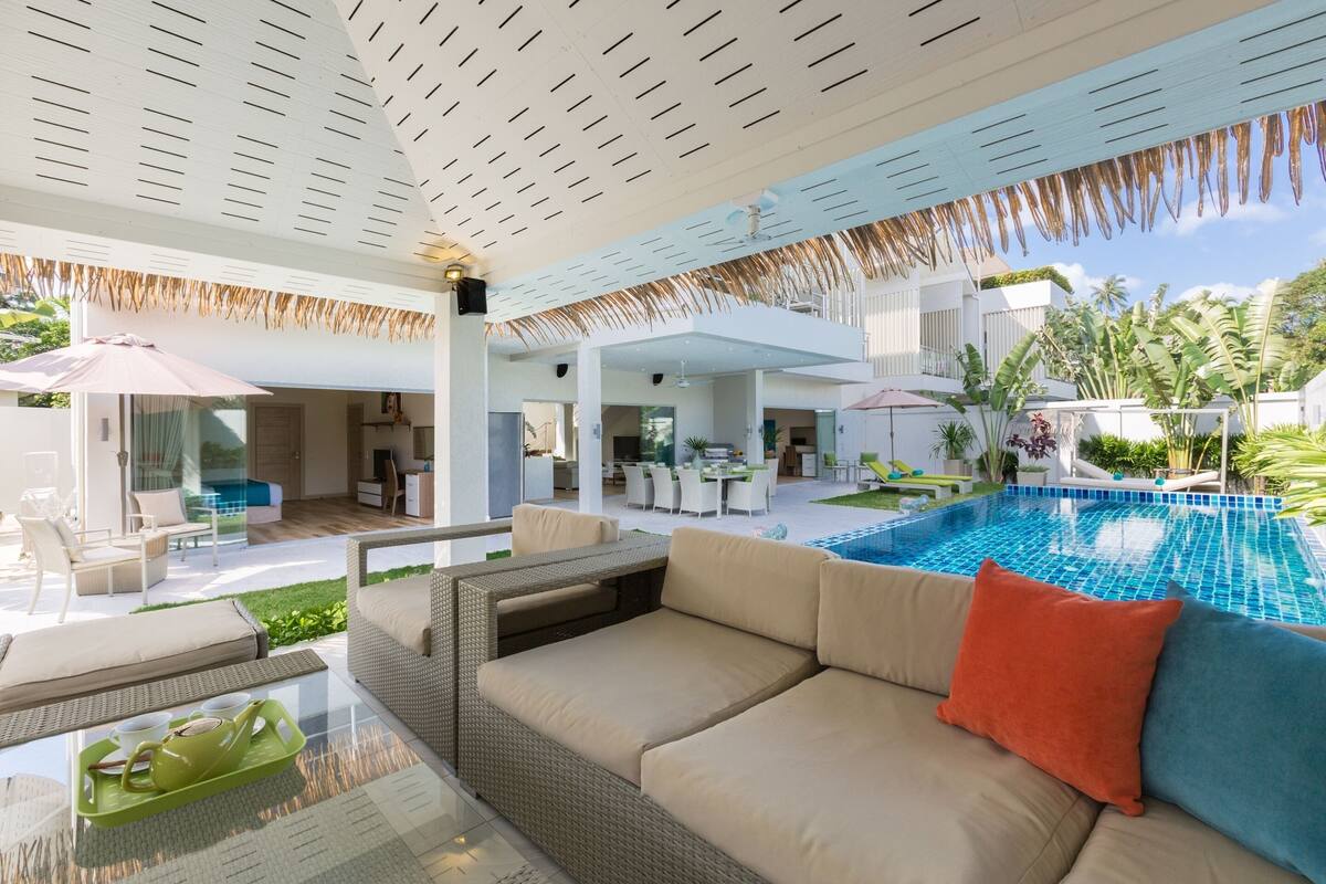 Villa Familiale, 5 chambres, en bord de plage