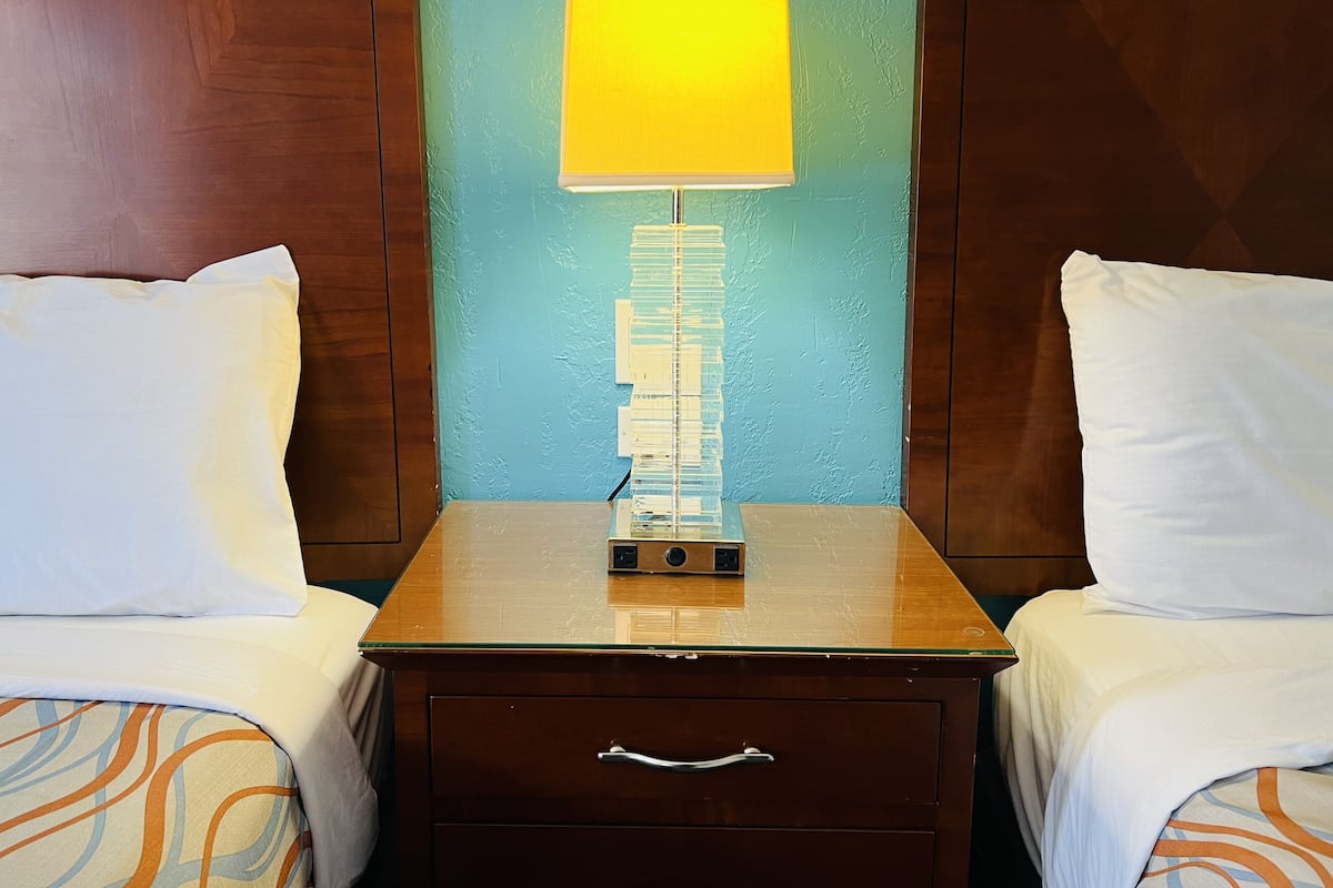 Room, 2 Double Beds, Non Smoking | Free WiFi, bed sheets