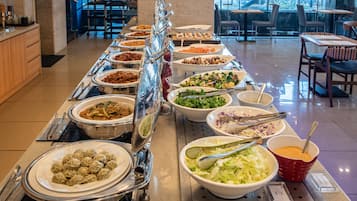 Breakfast, lunch, dinner served; ocean views