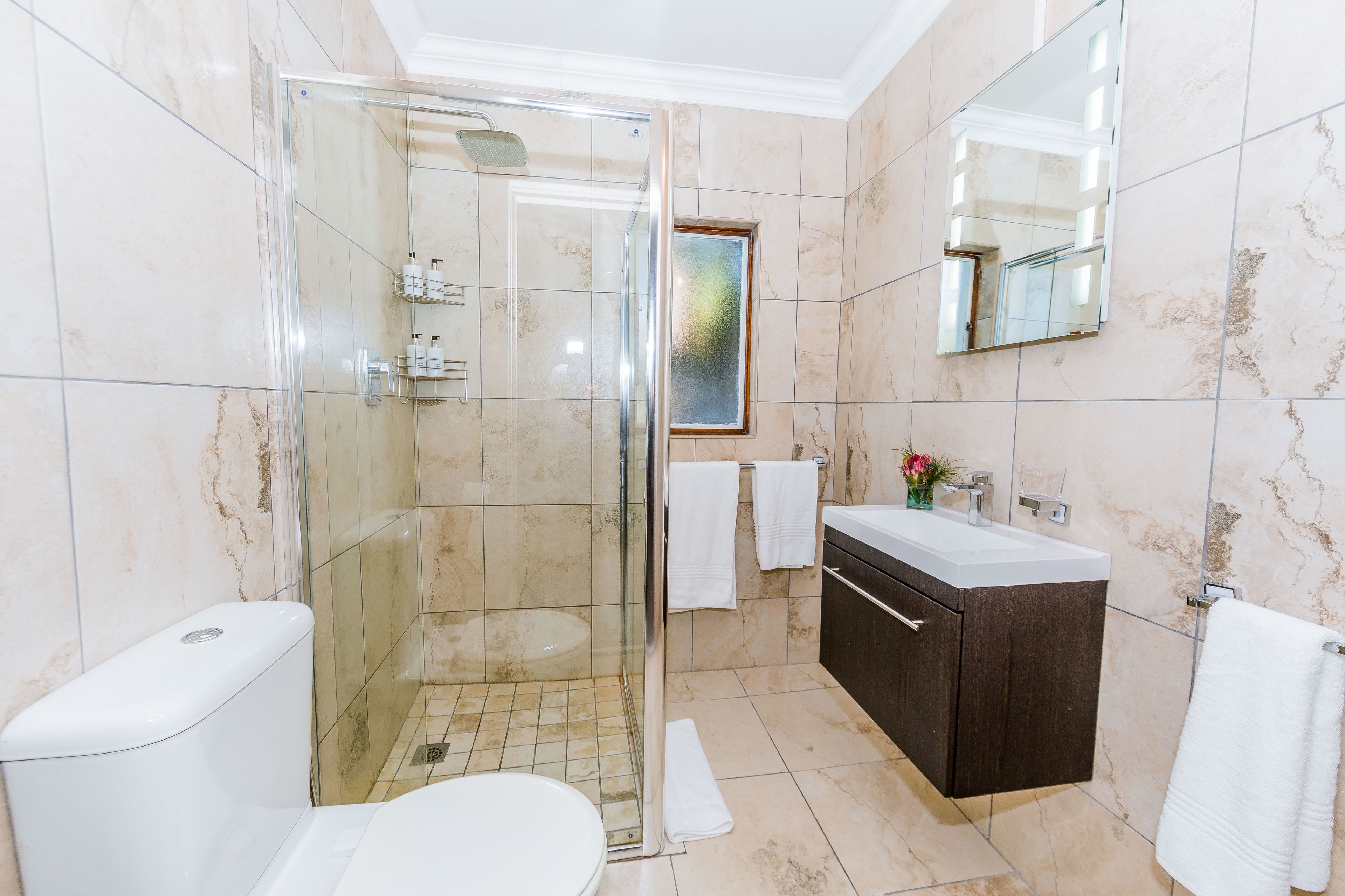 Free toiletries, hair dryer, bathrobes, slippers