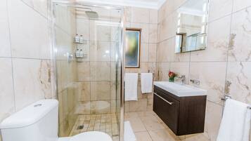 Free toiletries, hair dryer, bathrobes, slippers