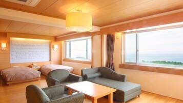 Japanese Western Style Room B with Japanese Futon, Non Smoking, Shizen Wing | In-room safe, desk, free WiFi, bed sheets