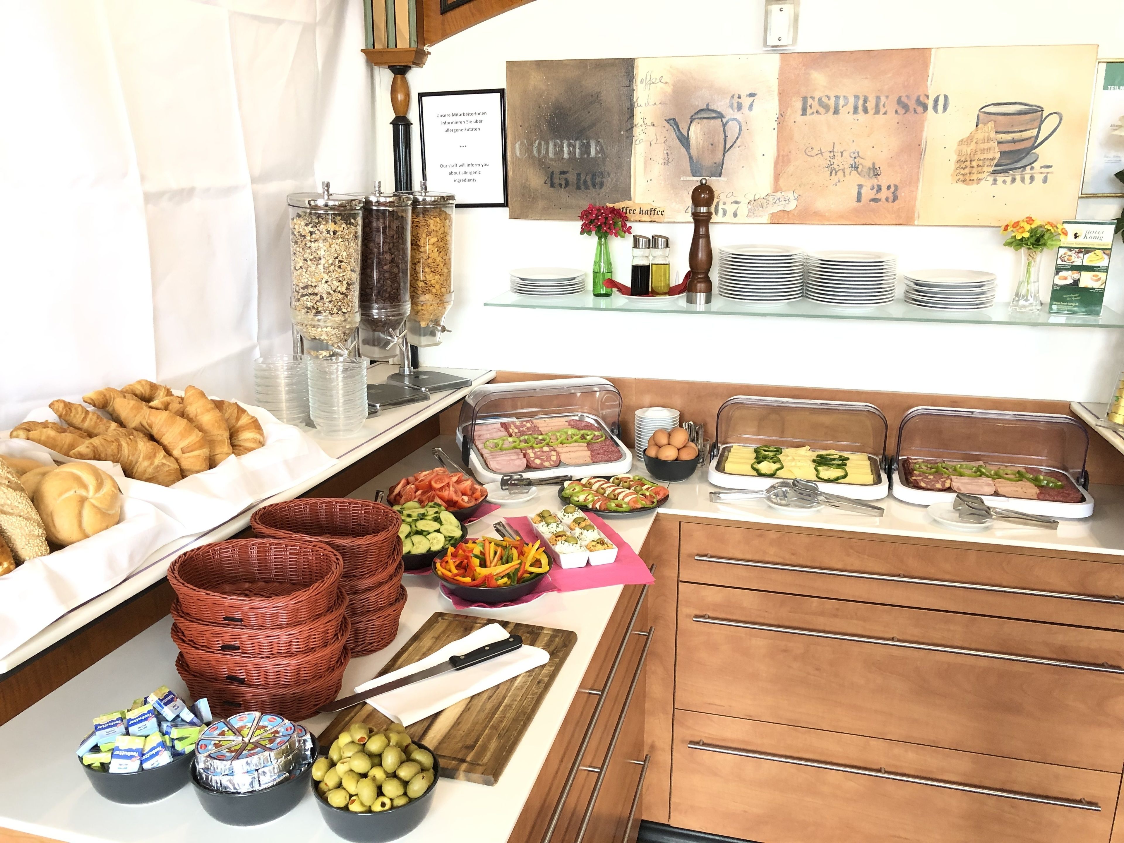 daily buffet breakfast (eur 15 per person)