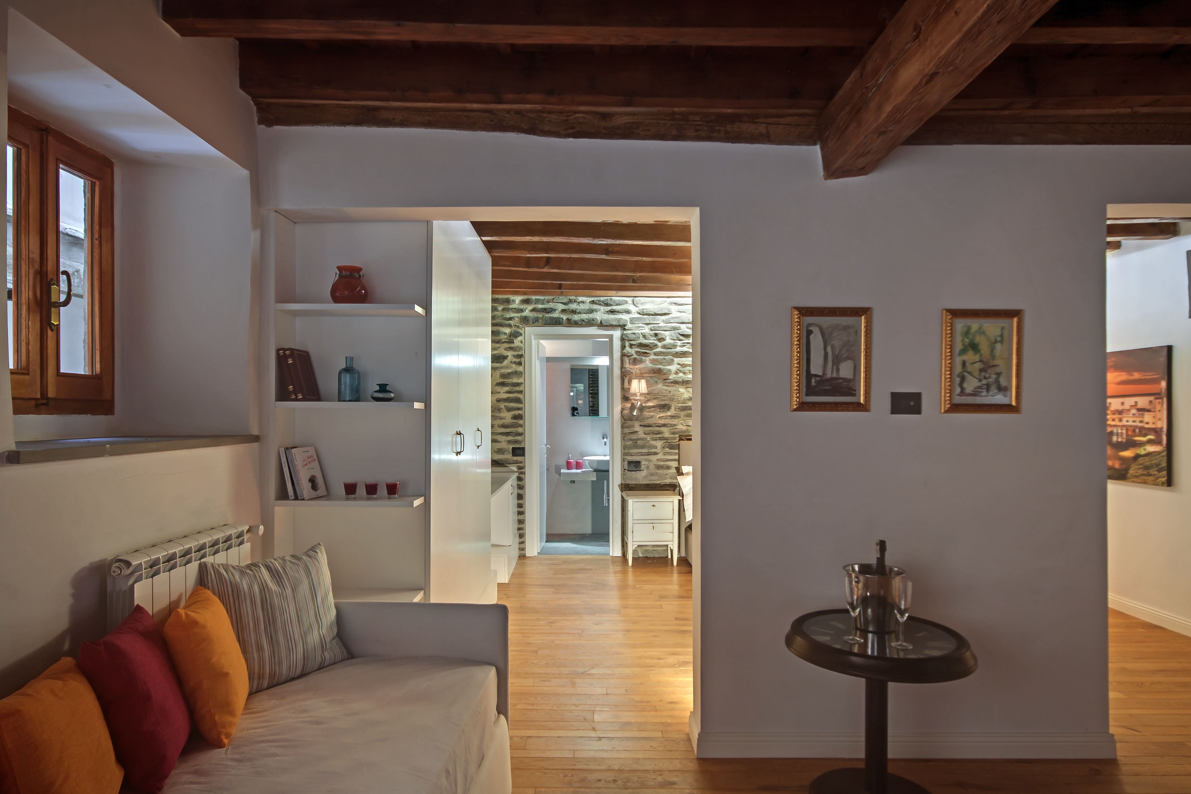 Quadruple Room | Living area | Flat-screen TV