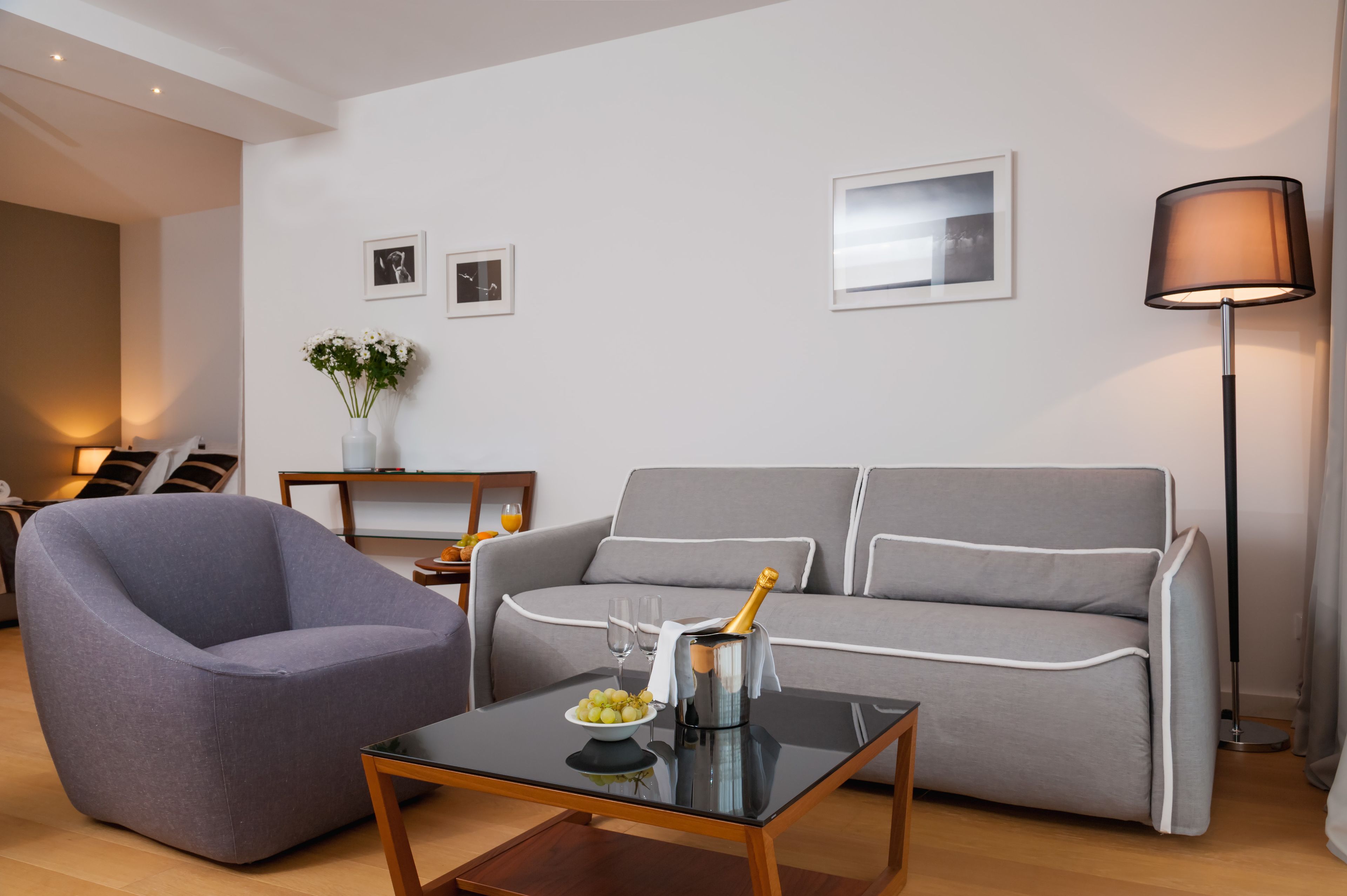 junior one bedroom suite | living area | flat-screen tv