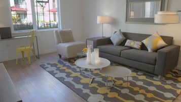 Flat-screen TV, DVD player