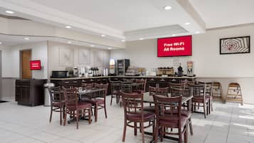 Free daily self-service breakfast