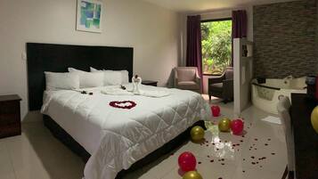 Suite | Living area | 21-inch LCD TV with cable channels, TV