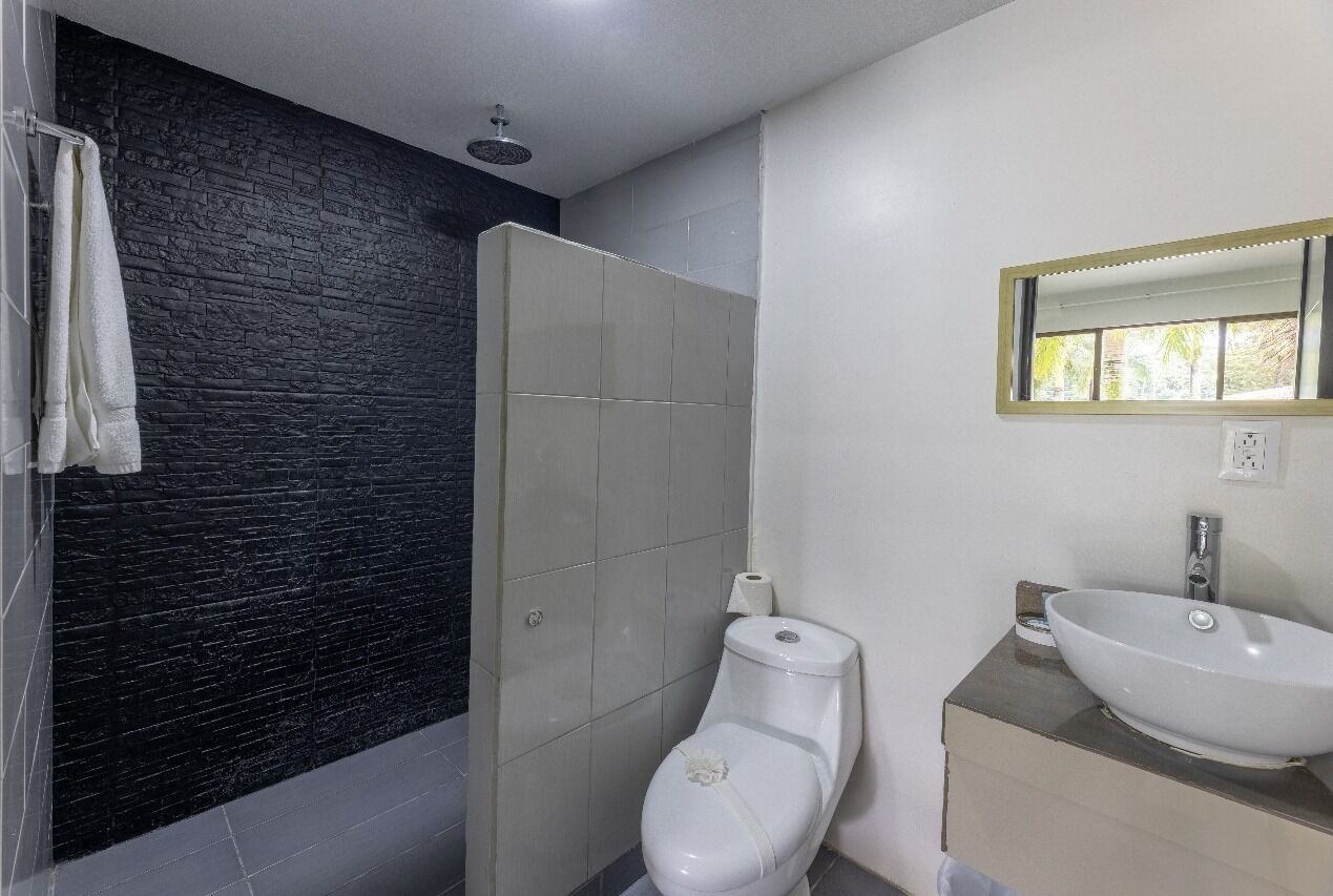 deluxe room, 1 bedroom, accessible, river view | bathroom | shower, free toiletries, bathrobes, bidet