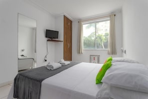 Blackout drapes, free WiFi, bed sheets