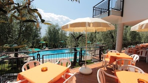 Breakfast, lunch, dinner served; Italian cuisine, pool views