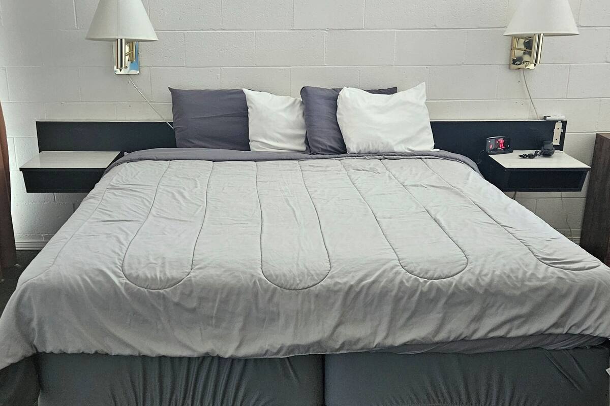 Room, 1 King Bed, Non Smoking | Desk, blackout drapes, iron/ironing board, free WiFi