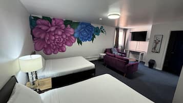 Huone, 2 keskisuurta parisänkyä, tupakointi kielletty | Oleskelualue | Taulutelevisio, Netflix, suoratoistopalvelut