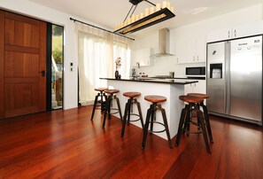 Villa, 3 Bedrooms | Private kitchen | Full-sized fridge, microwave, stovetop, dishwasher