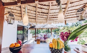 Apartment, 1 Bedroom, Terrace, Pool View | Private kitchen | Full-size fridge, microwave, stovetop, electric kettle - Coco Lilly Villas (Ko Pha-ngan)