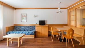 Apartment, 1 Bedroom | Living area | TV - Apartments Boè (Santa Cristina Val Gardena)