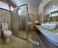 Ducha, cabezal de ducha tipo lluvia, artĂculos de tocador gratuitos