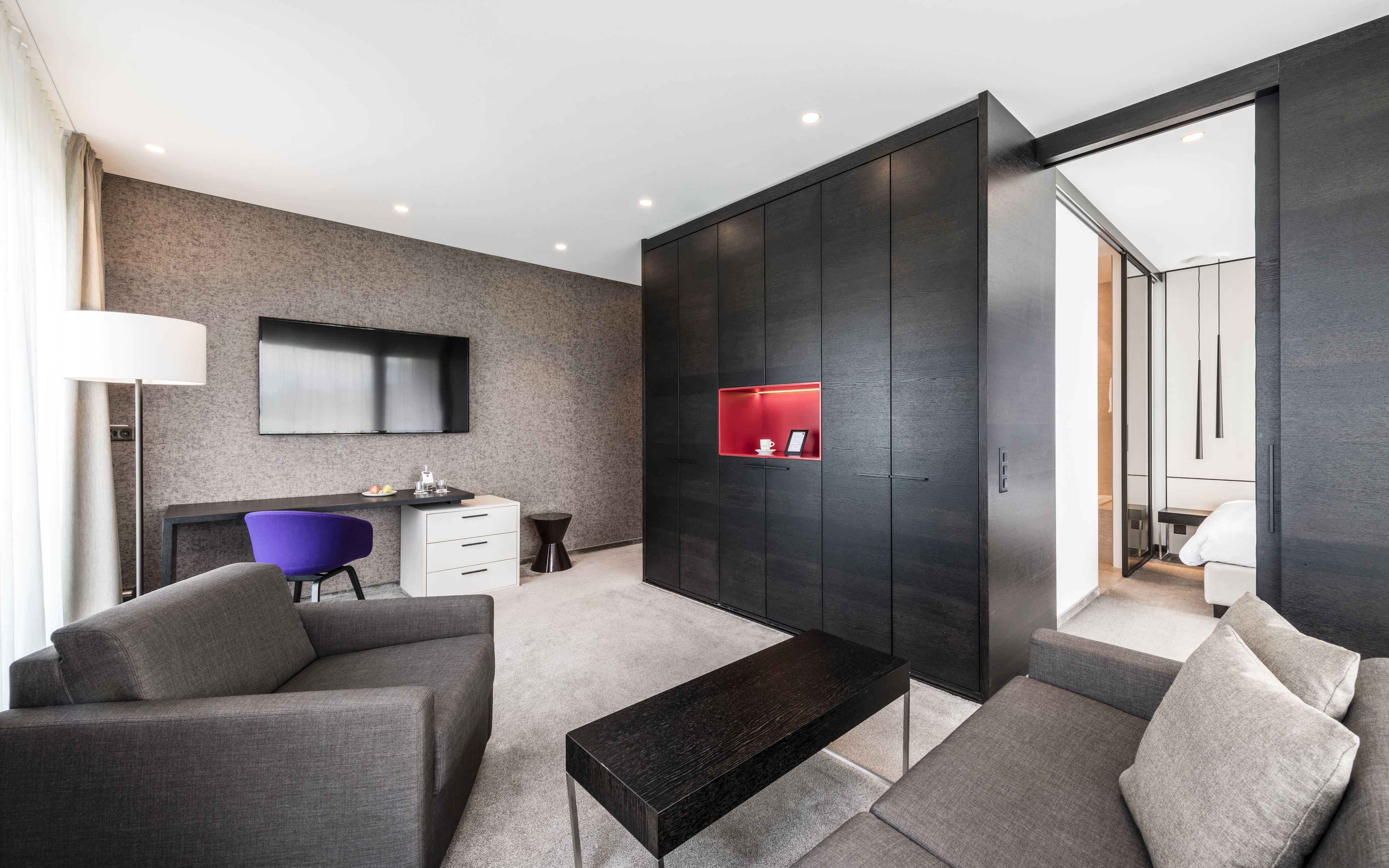 standard suite | living room | 42-inch flat-screen tv with cable channels, tv