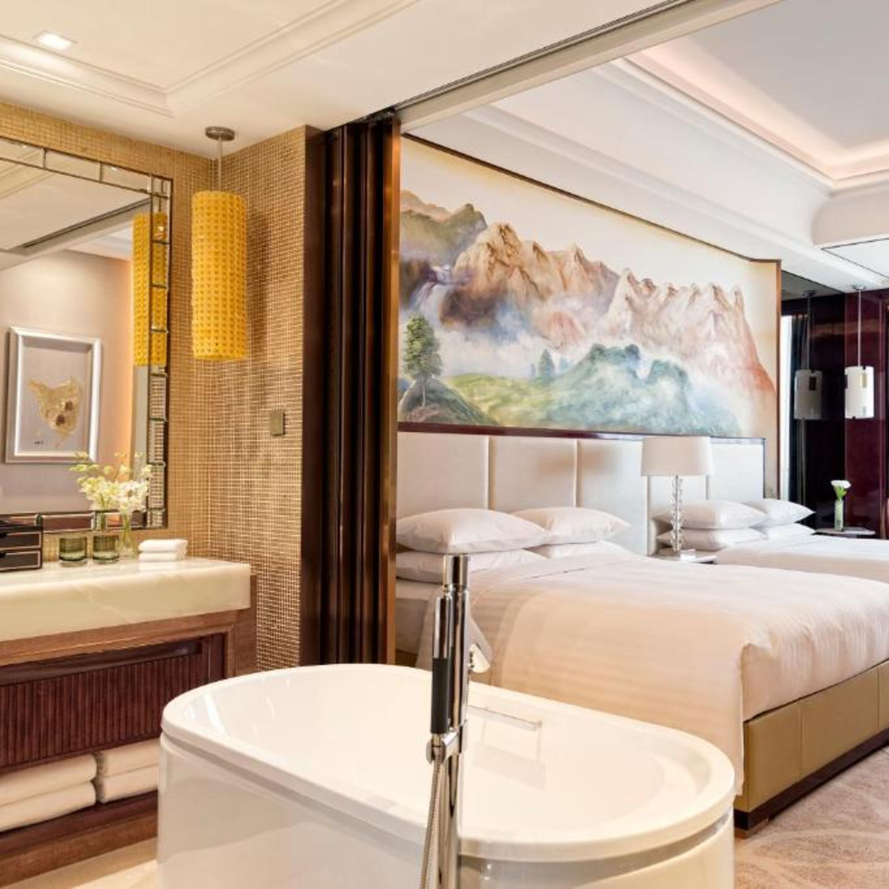 executive room, 2 double beds | 1 bedroom, premium bedding, pillow-top beds, minibar