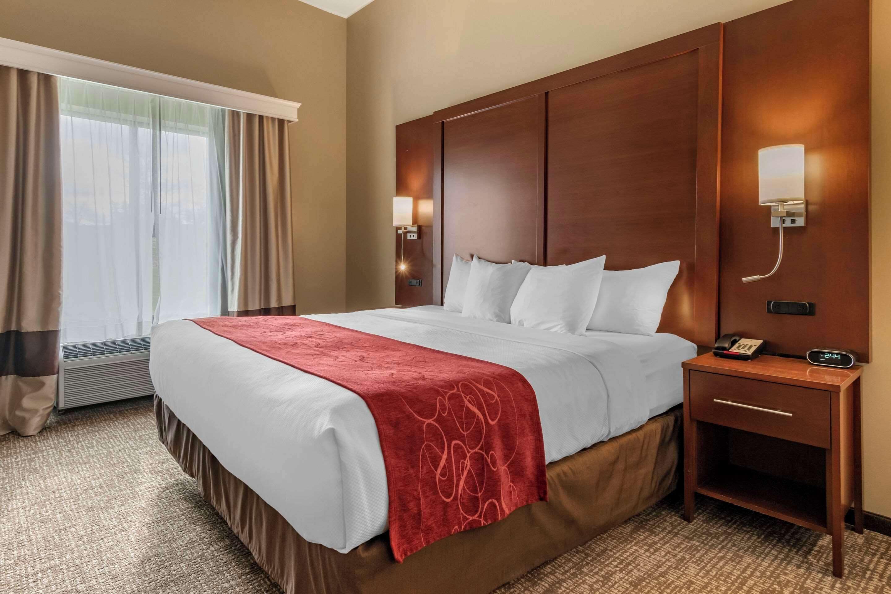 Suite, 1 King Bed with Sofa bed, Accessible, Non Smoking | Premium bedding, desk, laptop workspace, iron/ironing board