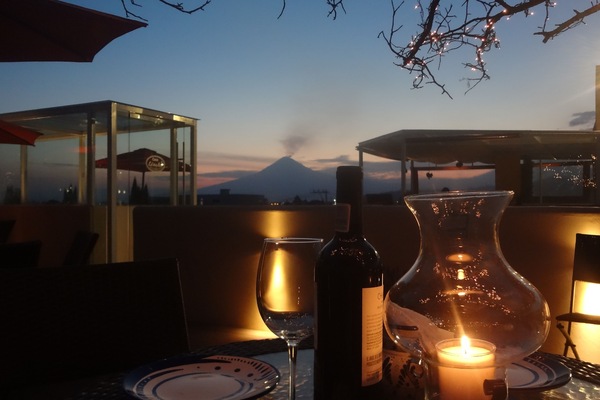 Blick von der Unterkunft