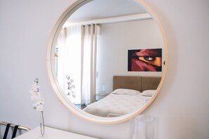 全景三人房, 海景 | 義大利 Frette 床單、高級寢具、羽絨被、記憶床墊