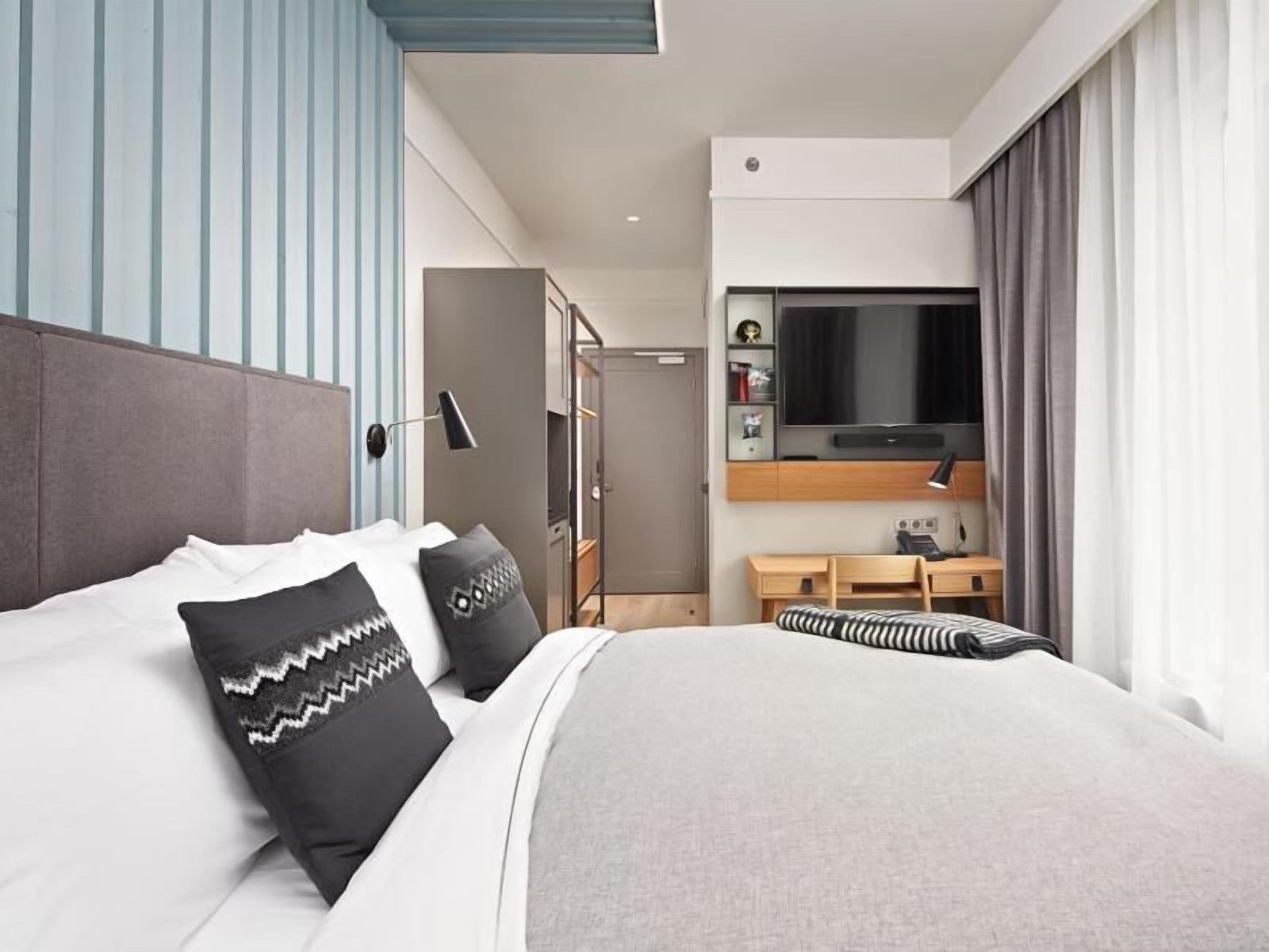 Premium bedding, memory foam beds, in-room safe, desk