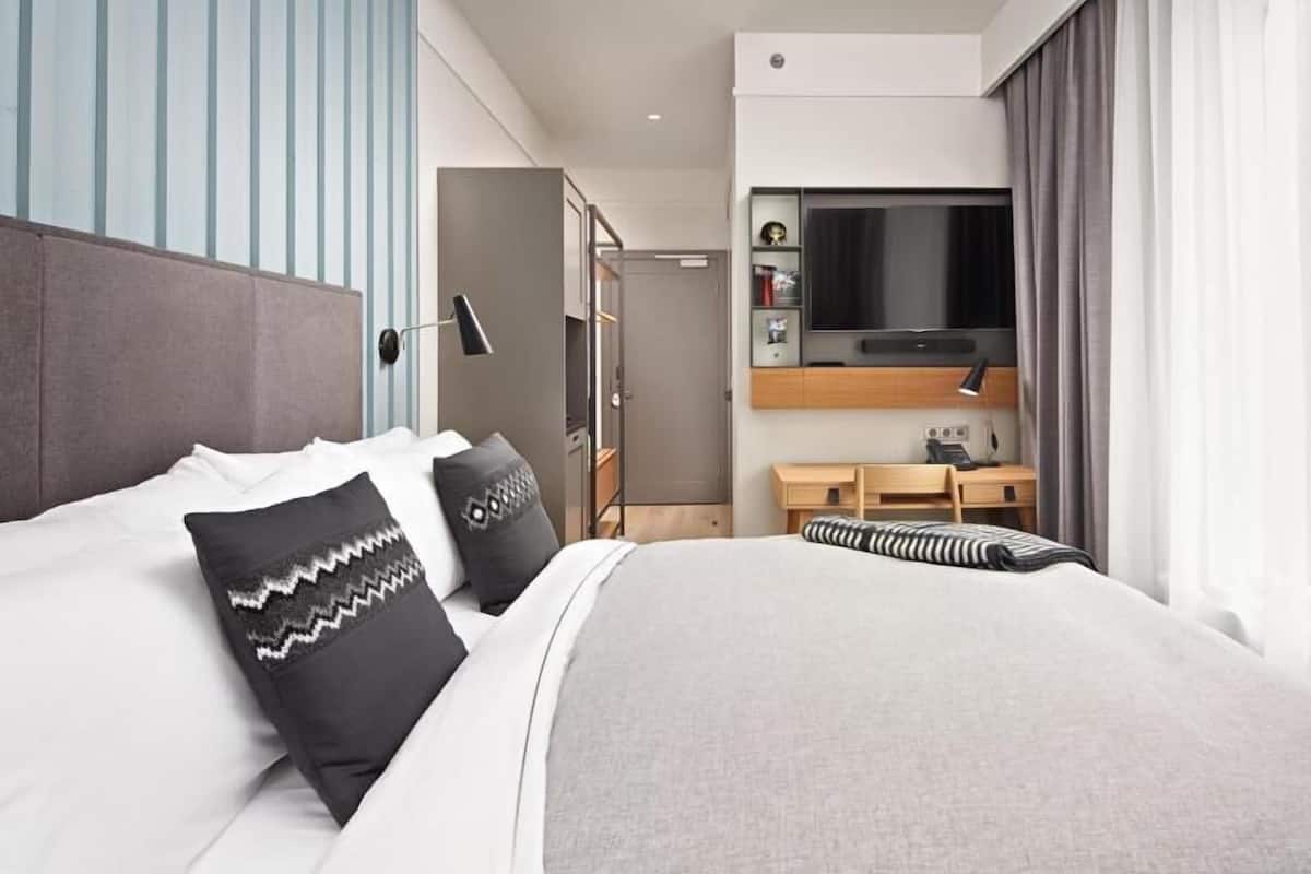 Premium bedding, memory foam beds, in-room safe, desk