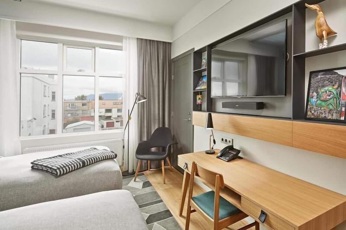 Premium bedding, memory foam beds, in-room safe, desk