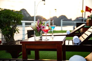 Breakfast, lunch and dinner served - Lavender Elegance Cruise (Ha Long)