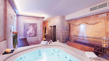 Sauna, hot tub, Turkish bath/hammam, body treatments, body wraps