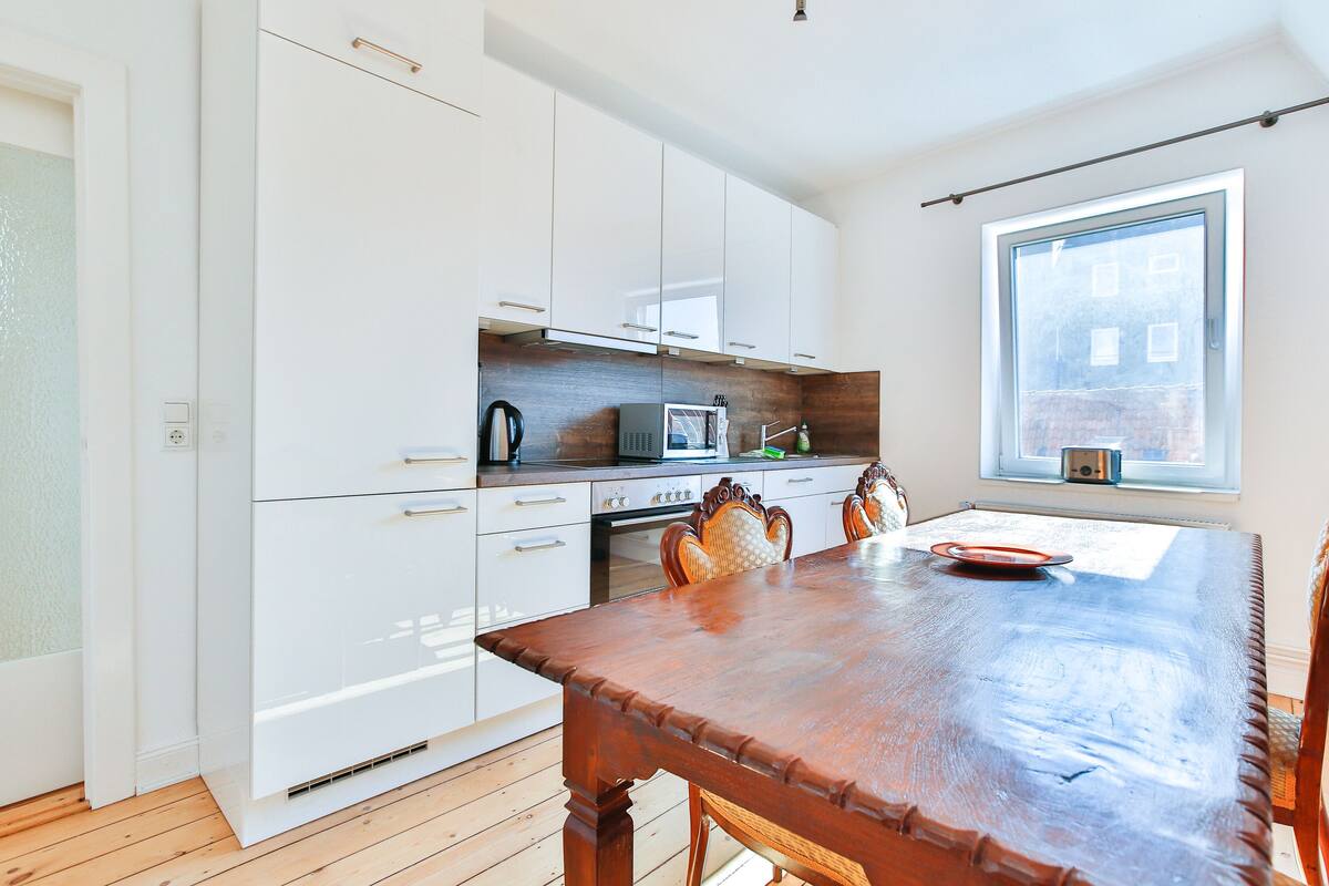 apartment klothilde, 3 bedrooms, final cleaning fee 50€ (an der untertrave 50) | private kitchen | fridge, microwave, stovetop, coffee/tea maker